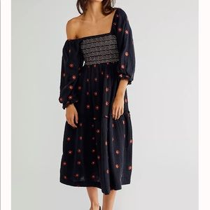 Free People Dahlia Embroidered Maxi Dress